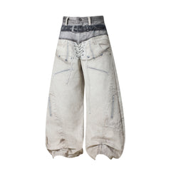 CapCabin “Layered Belt Utility Balloon Jeans”