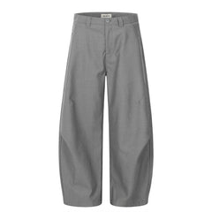 American Style Solid Color Wide-Leg Scimitar Pants