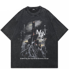 Black Graphic Y2K Tees
