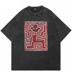 Black Y2K Graphic Tees