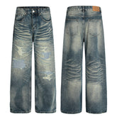 CapCabin Vintage Washed Distressed Jeans*