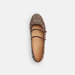 Coach Outlet Double Buckle Mary Jane In Signature Jacquard