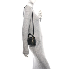 Lambskin Cannage Micro Lady Dior Black
