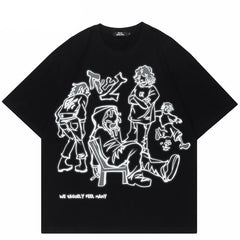 Cartoon T shirt Oversized Y2K