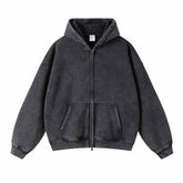 Multicolor Vintage Washed Hoodie And Pants Set