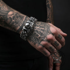 Creative Skull Stainless Steel Gothic Cuban Link Bracelet