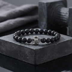 Cross Skull Turquoise Stainless Steel Bracelet