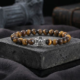 Cross Skull Turquoise Stainless Steel Bracelet