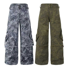 CapCabin Distressed Multi-Pocket Cargo Pants