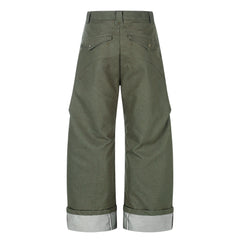 CapCabin “Vintage Utility Fold-Hem Pants”