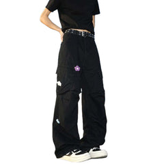 Dopamine Plush Floral Large Pocket Wide Leg Pants