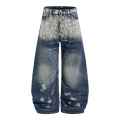 CapCabin “Grommet Washed Balloon Jeans