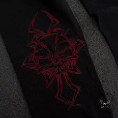 Embroidered Skull Hip Hop Cargo Pants