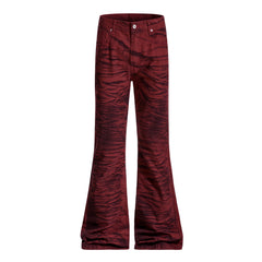 CapCabin Tiger-Pattern Flared Pants