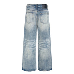 CapCabin Vintage Washed Wide-Leg Jeans