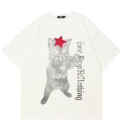 Funny Cat Y2K Graphic Tee