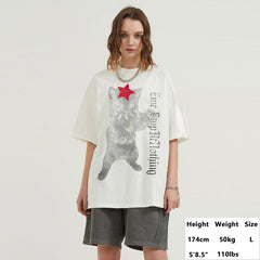 Funny Cat Y2K Graphic Tee