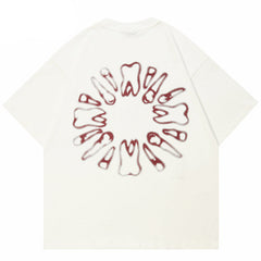 Funny Teeth Graphic Y2K Shirt