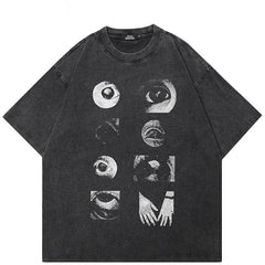 Graphic T Shirts Black Y2K Oversized
