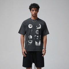 Graphic T Shirts Black Y2K Oversized