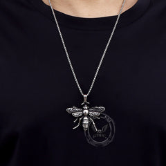 Punk Bee Stainless Steel Insect Pendant