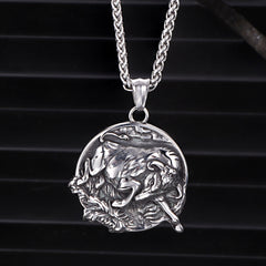 Punk Bull Charging Stainless Steel Animal Pendant