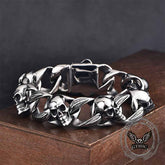 Punk Skull Head Stainless Steel Hip-Hop Bracelet
