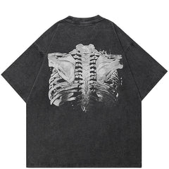 Skeleton Graphic Y2K T Shirt