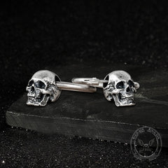 Skull Head Sterling Silver Earring