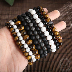 Skull Stainless Steel Beads Bracelet