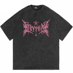 Star Print Y2K Baggy T Shirts