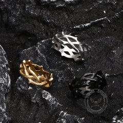 Thorn Vine Braided Stainless Steel Ring
