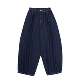 Vintage Distressed Loose Wide-Leg Lantern Jeans