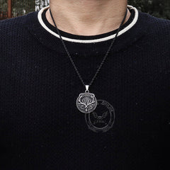 Vintage Elk Stainless Steel Pendant