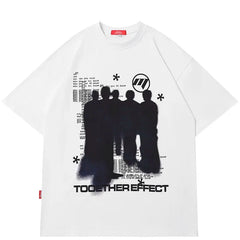 Y2K Shadow Print T Shirt