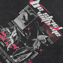 Y2K Vintage Graphic Black T Shirt