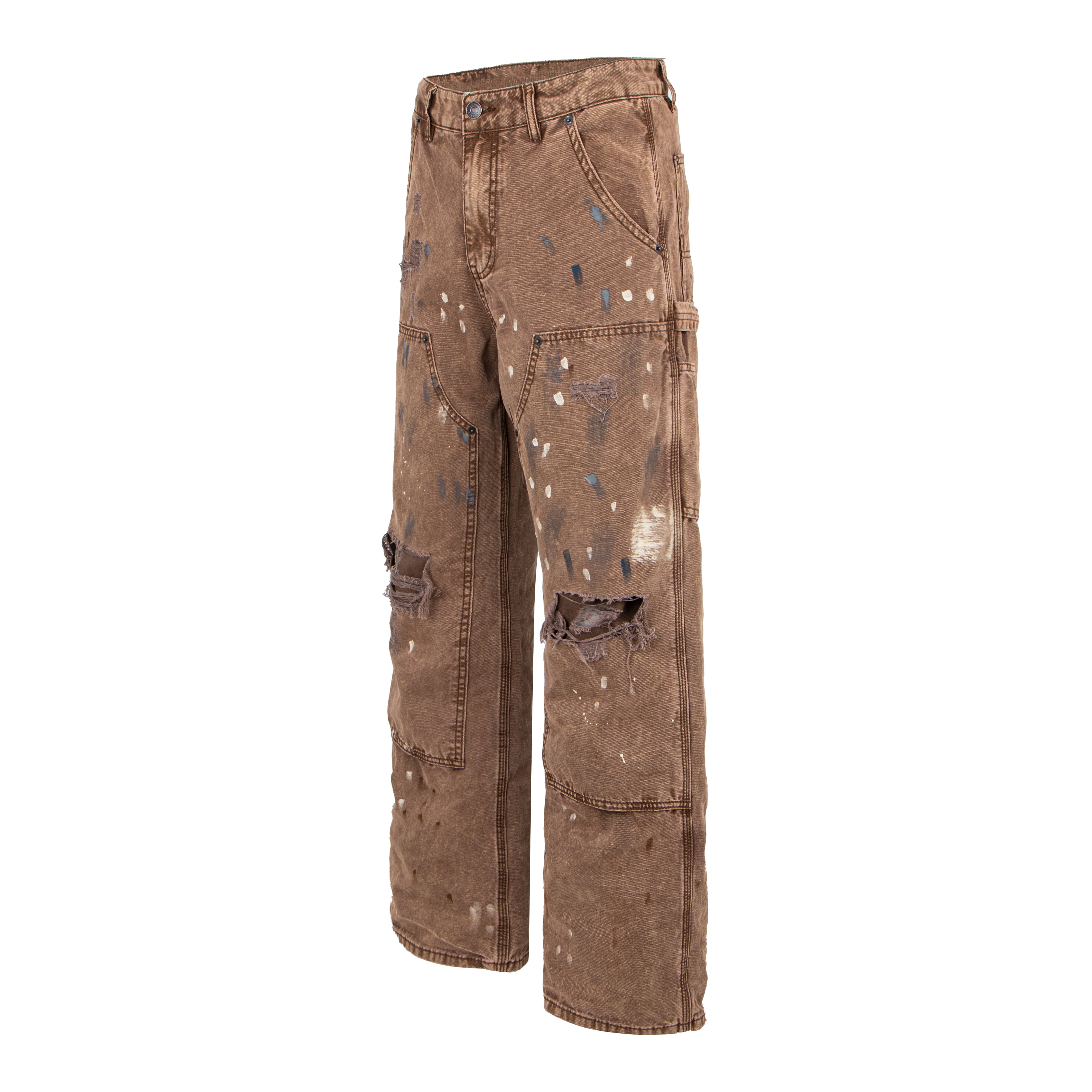 CapCabin Distressed Workwear Denim Pants