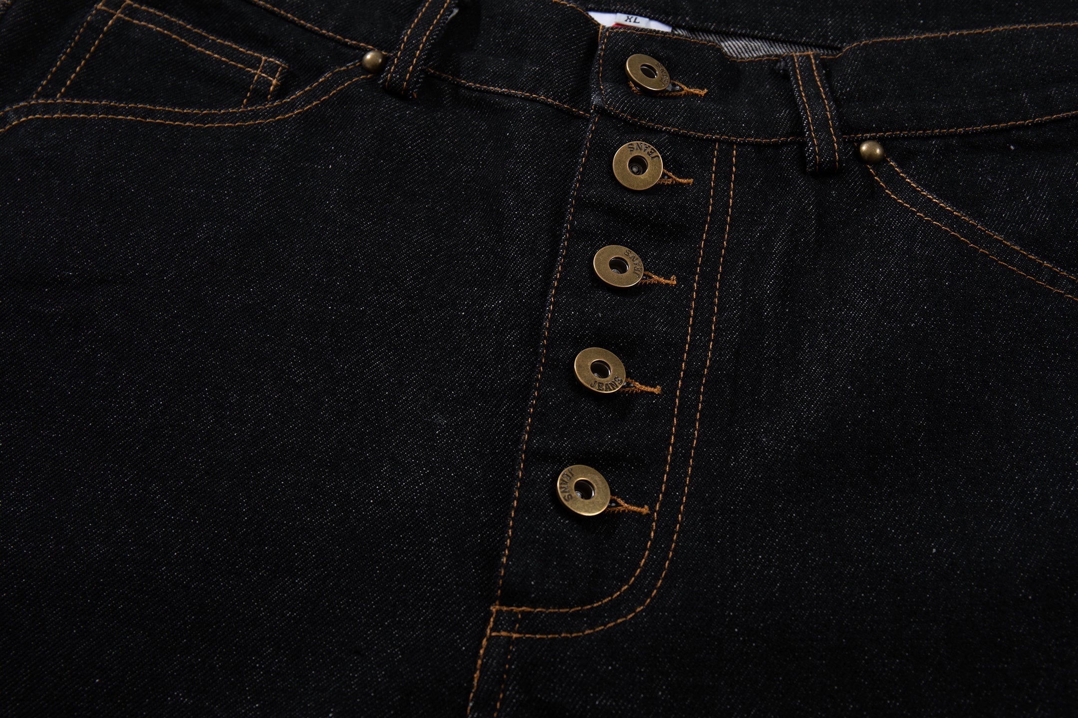 CapCabin Curved Panel Wide Leg Denim Pants