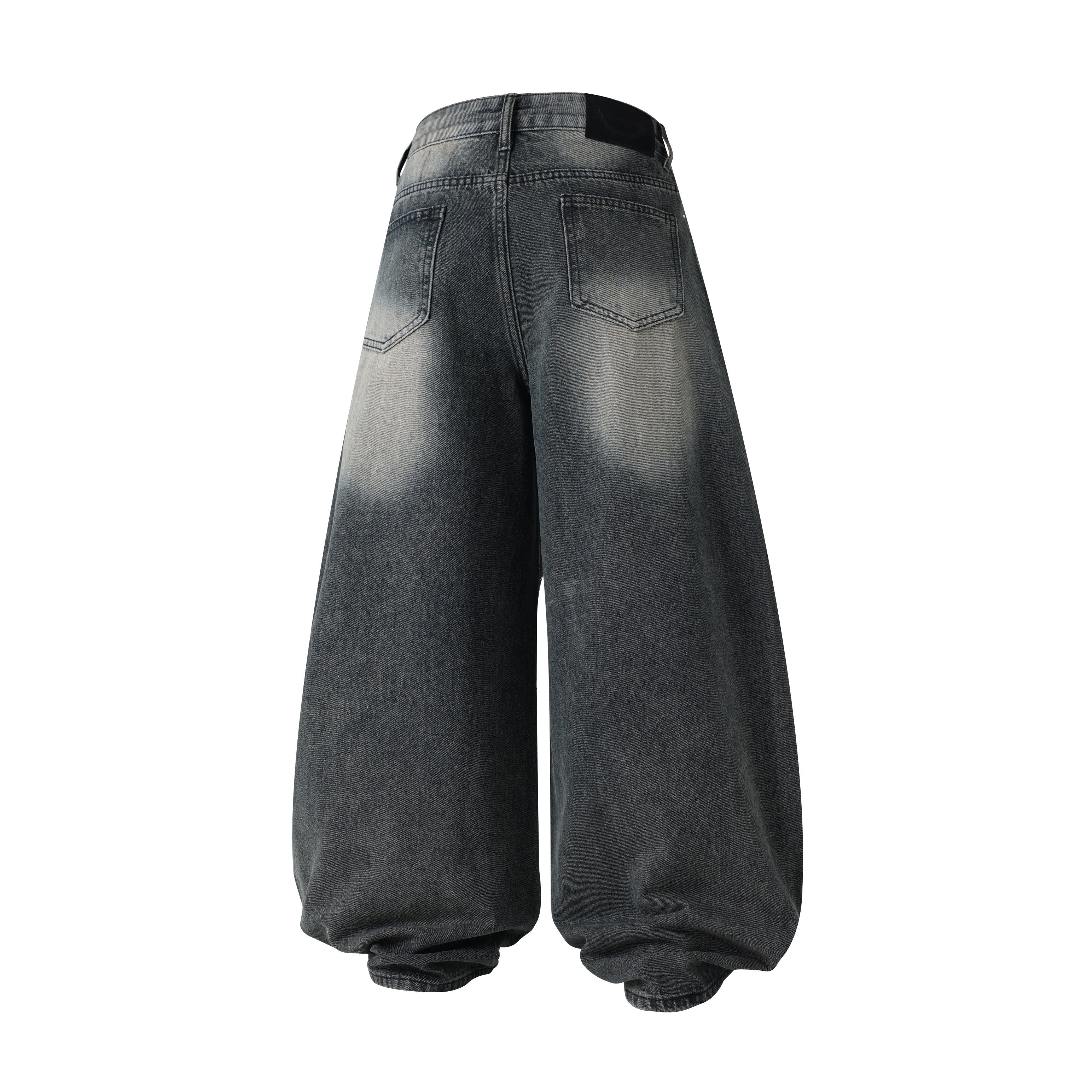CapCabin Starfade Wide-Leg Denim Pants