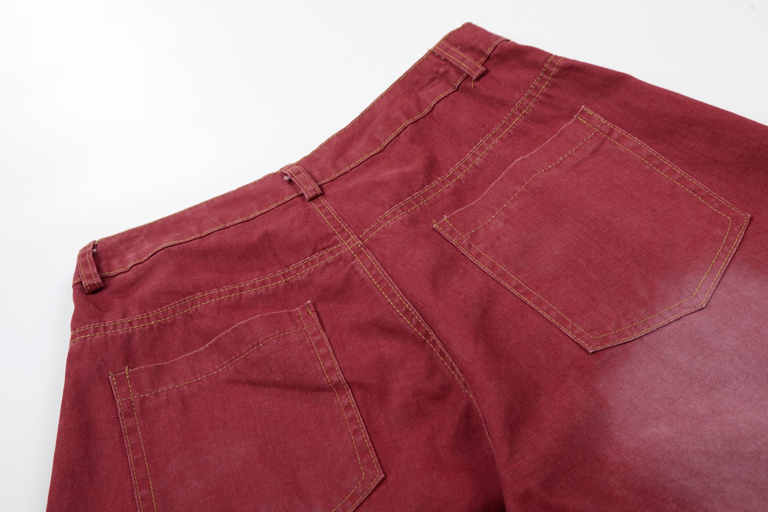 CapCabin “Vintage Red Splatter Wide-Leg Pants”