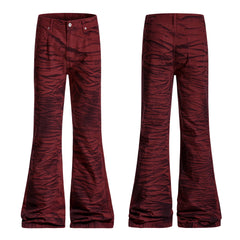 CapCabin Tiger-Pattern Flared Pants