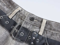 CapCabin “Layered Belt Utility Balloon Jeans”