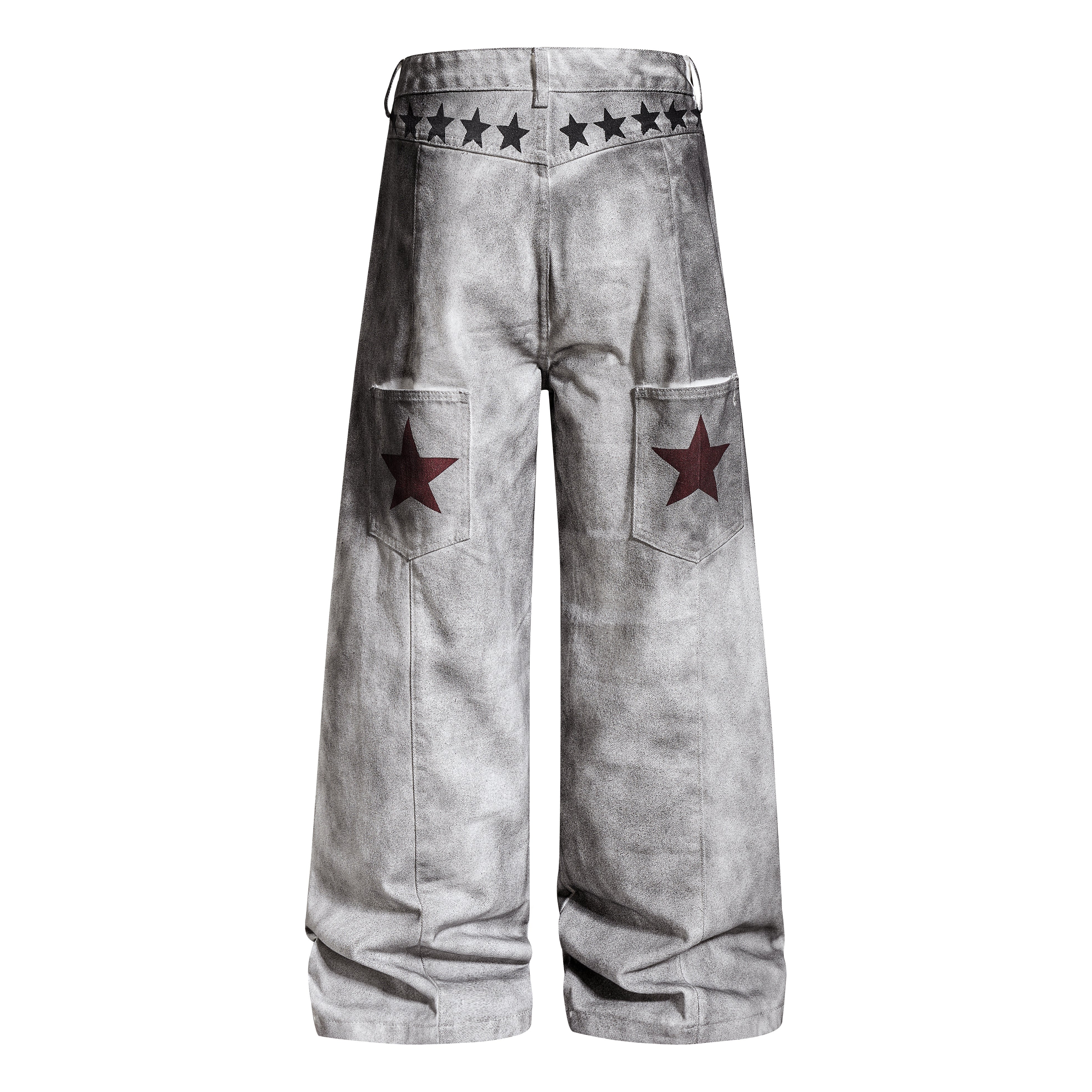 CapCabin Graphic Washed Wide-Leg Pants