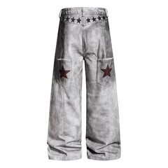 CapCabin Graphic Washed Wide-Leg Pants