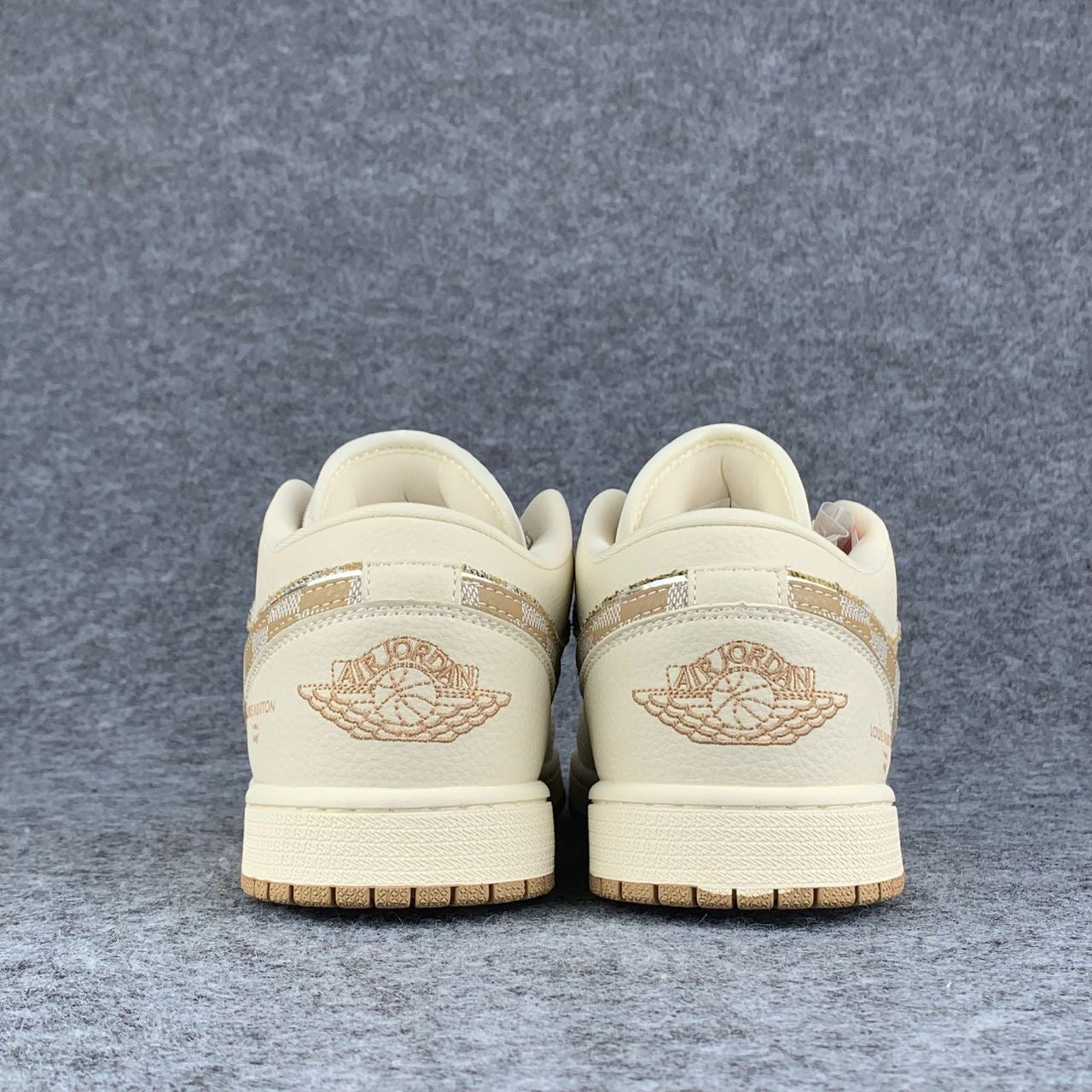Custom Air Jordan 1 Low Sable Weave 'Sail/Tan'