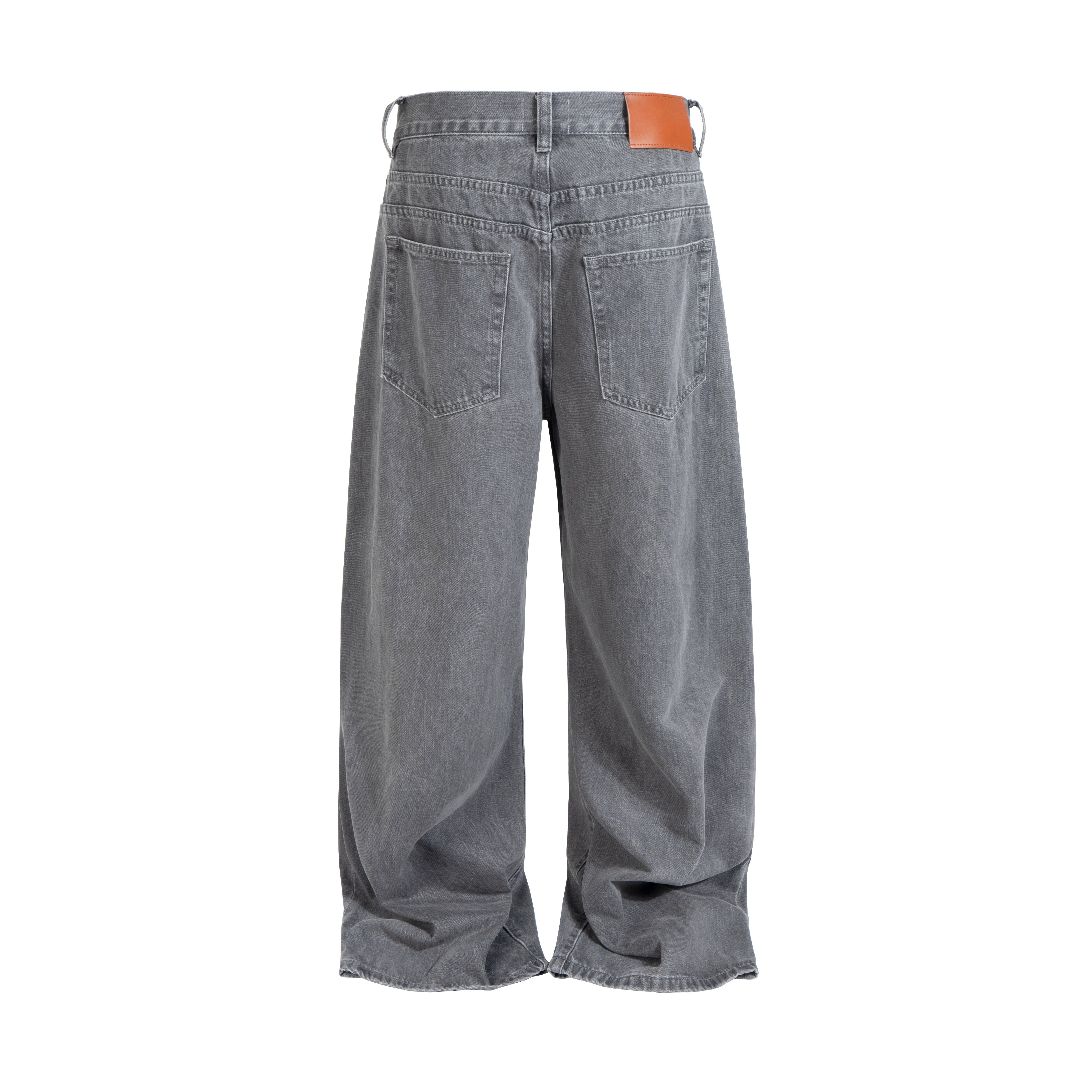 CapCabin Button-Fly Washed Denim Pants
