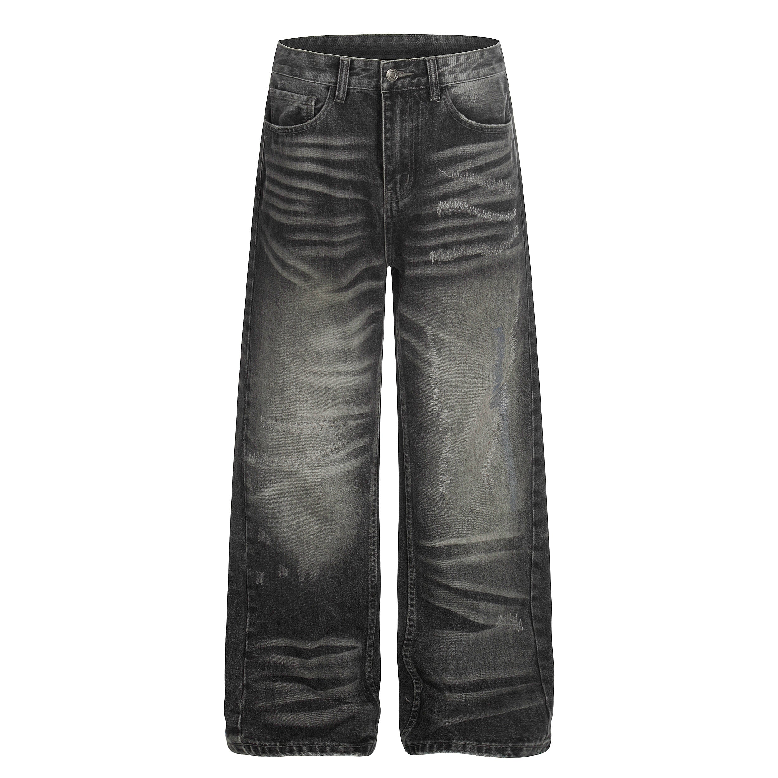 CapCabin Washed Distressed Denim Pants