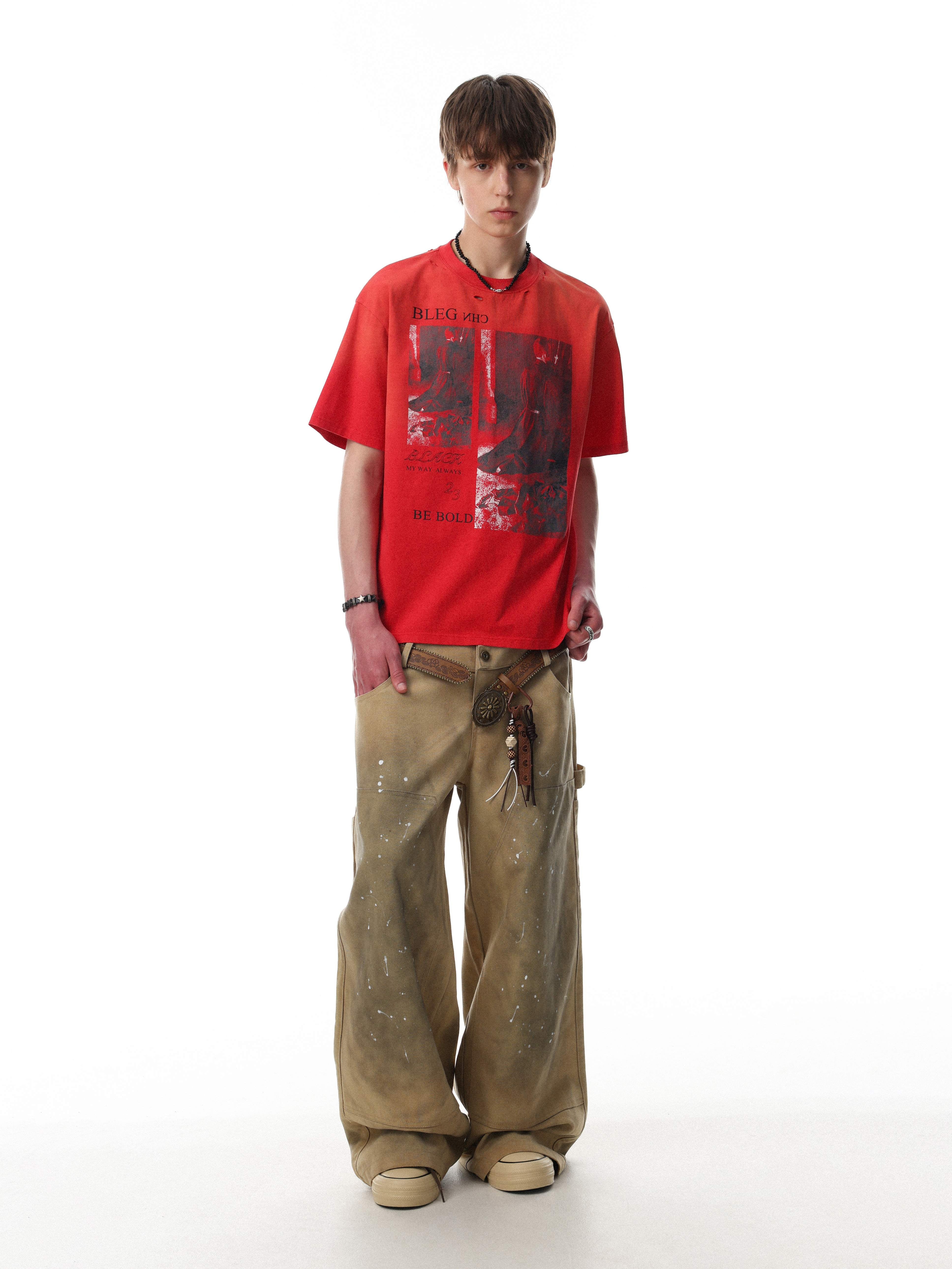 CapCabin “Vintage Distressed Graphic Tee”