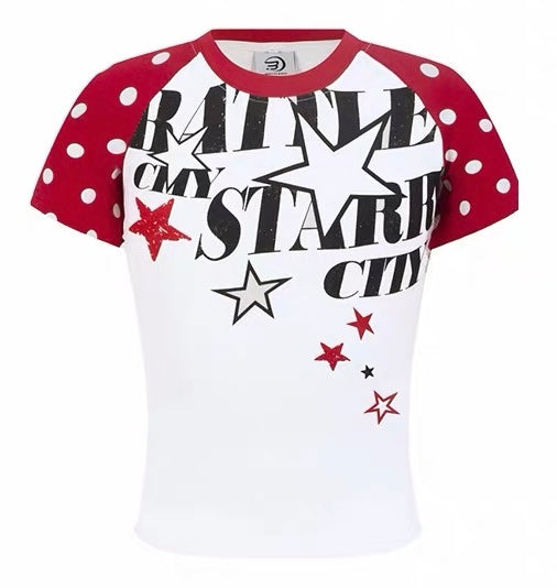 CapCabin “Starry City Contrast Raglan Tee”(Slim fit)