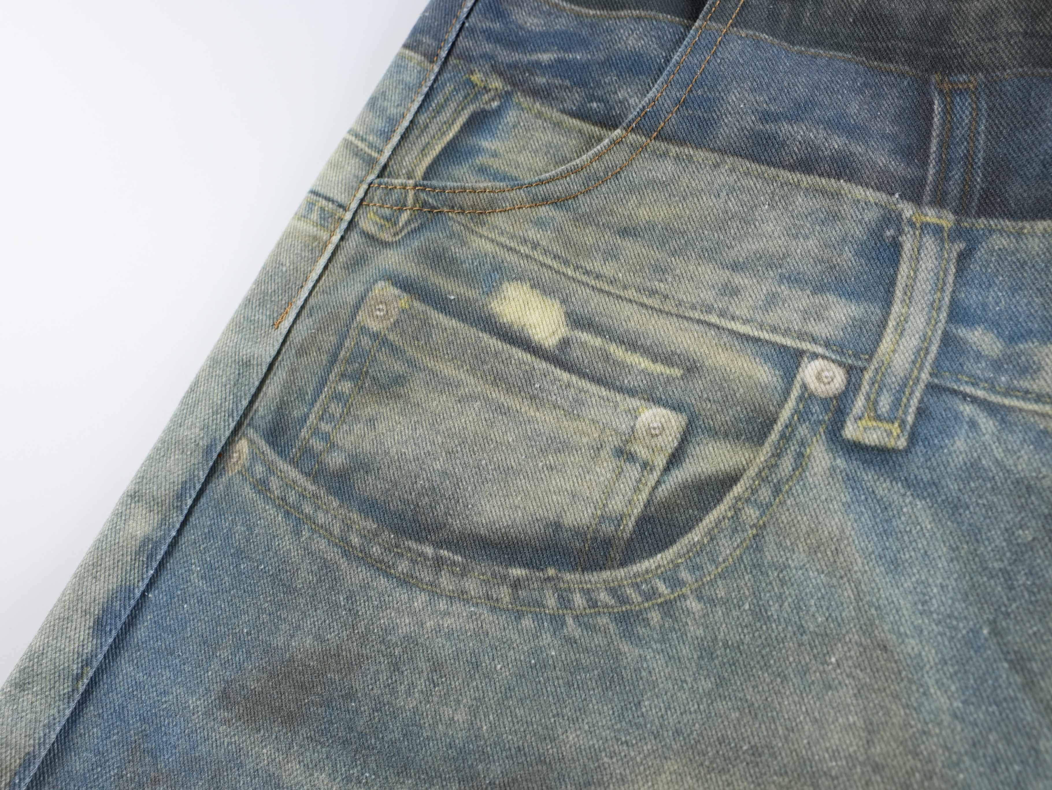 CapCabin “Layered Fade Distressed Balloon Jeans”